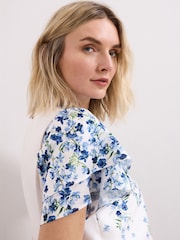 Phase Eight Blue Rowan Floral Top - Image 3 of 6