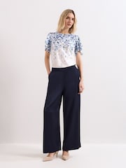 Phase Eight Blue Rowan Floral Top - Image 4 of 6