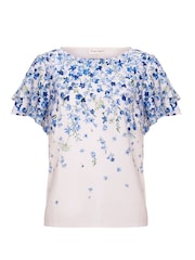 Phase Eight Blue Rowan Floral Top - Image 6 of 6