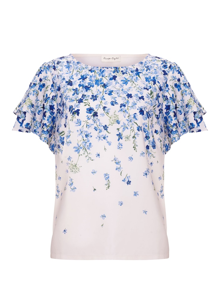 Phase Eight Blue Rowan Floral Top - Image 6 of 6