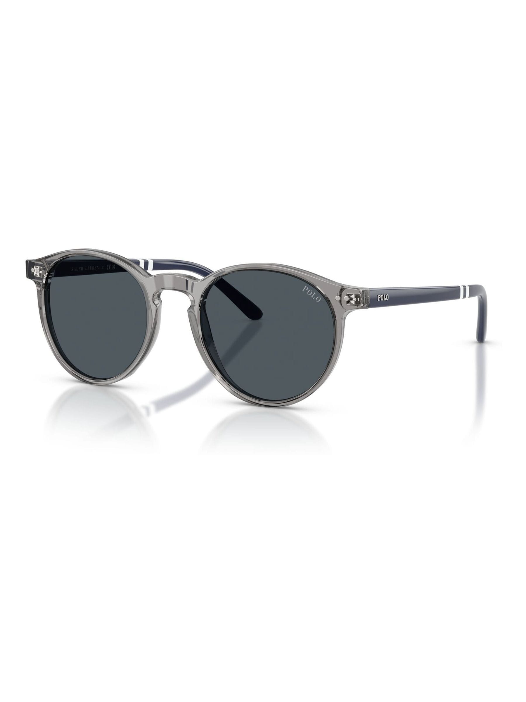 Polo Ralph Lauren , Shiny Transparent Grey Sunglasses Dark Grey lenses, PH4236 631887, Mojo Glasses - Image 5