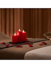 Lights4fun Red TruGlow LED Pillar Candle Trio - Image 6 of 6