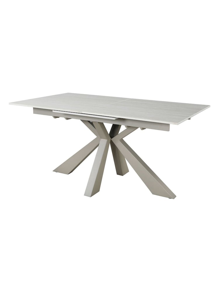 Kettler Cream Oslo 6 Seater Extending Dining Table - Image 7 of 7