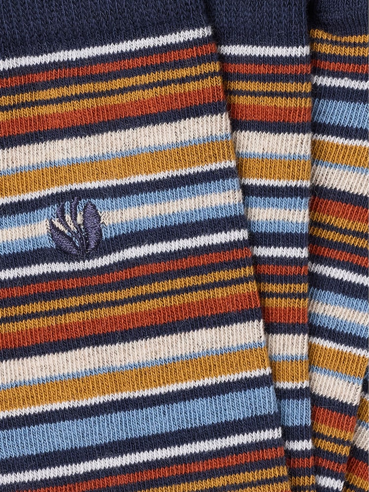 FatFace Navy Striped Socks - Image 2 of 2