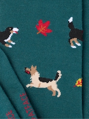 FatFace Green Dog Socks - Image 2 of 2
