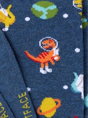 FatFace Navy Space Dino Socks - Image 2 of 2