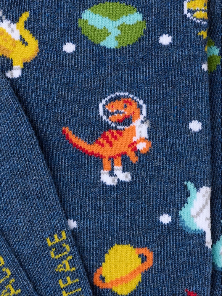 FatFace Navy Space Dino Socks - Image 2 of 2 FatFace Navy Space Dino Socks - Image 2 of 2