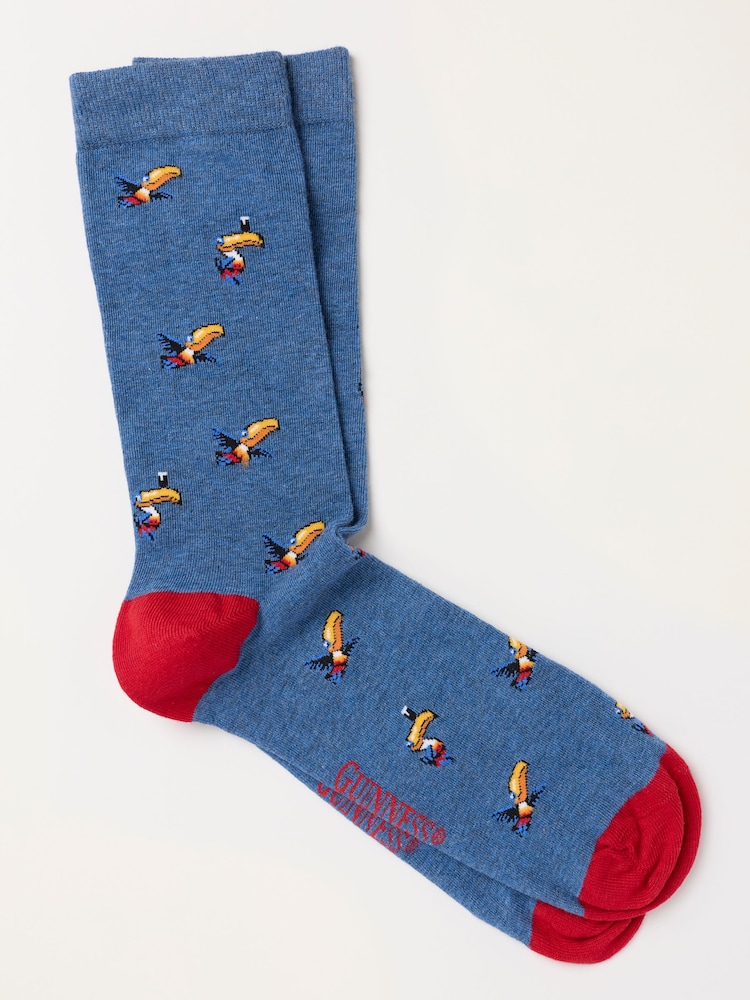 FatFace Blue Guinness Toucan Socks - Image 1 of 2 FatFace Blue Guinness Toucan Socks - Image 1 of 2