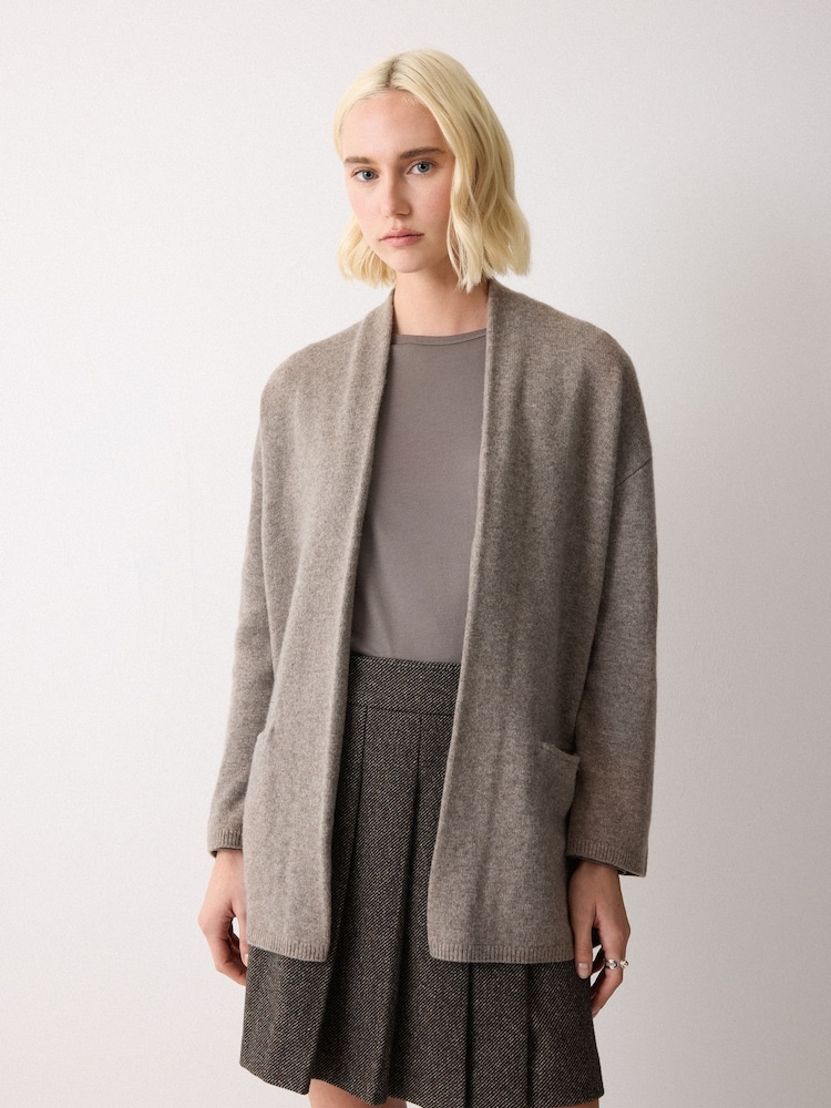 Jigsaw Natural Wool Blend Relaxed Cardigan - Image 1 of 5 Jigsaw Natural Wool Blend Relaxed Cardigan - Image 1 of 5