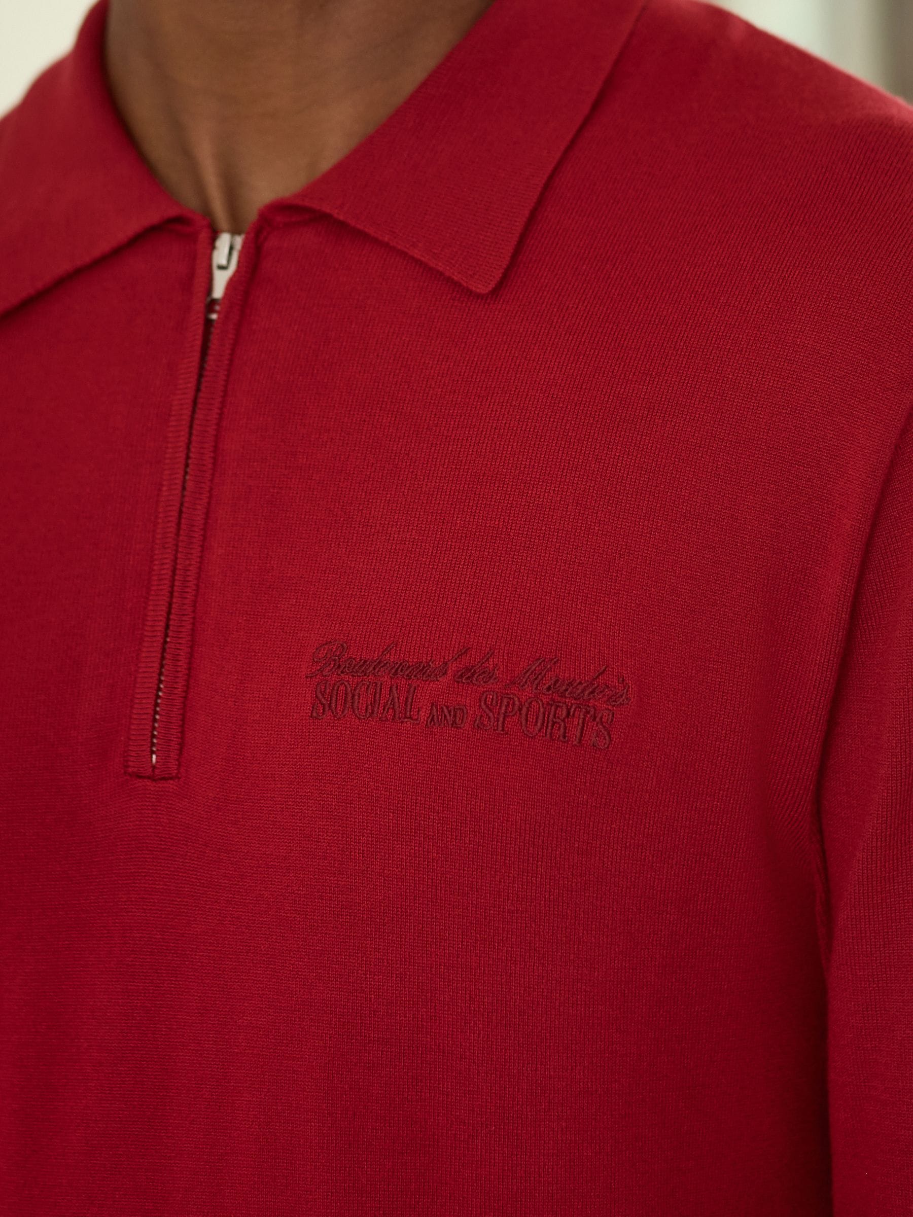 Kaufen Sie Rot - N. Premium Slim Fit Quarter Zip Jumper bei Next