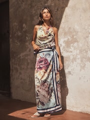 Floral Print Wrap Midi Skirt - Image 3 of 5
