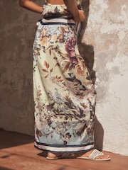 Floral Print Wrap Midi Skirt - Image 4 of 5