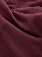 Burgundy High Neck Bubble Hem Top - Image 6 of 7