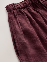 Burgundy Jacquard Balloon Trousers - Image 4 of 5