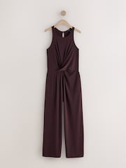Chocolate Twist Waist Jersey Jumpsuit - Image 5 of 7