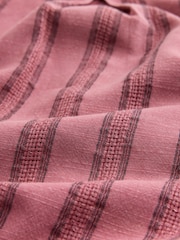 Rust Brown Stripe Pleat Front Bermuda Shorts - Image 7 of 8