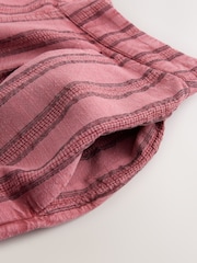 Rust Brown Stripe Pleat Front Bermuda Shorts - Image 8 of 8