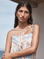 Map Print Tie Strap Balloon Jumpsuit - Image 5 of 8