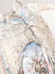 Map Print Tie Strap Balloon Jumpsuit - Image 7 of 8