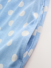 Blue/White Polka Dot Twist Front Bandeau Playsuit - Image 8 of 9