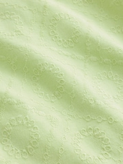 Lime Green Broderie Jersey Hanky Hem Bandeau Playsuit - Image 6 of 6
