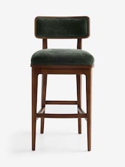 Laura Ashley Hundon Chenille Green Barcombe Bar Stool - Image 1 of 4