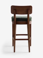 Laura Ashley Hundon Chenille Green Barcombe Bar Stool - Image 2 of 4