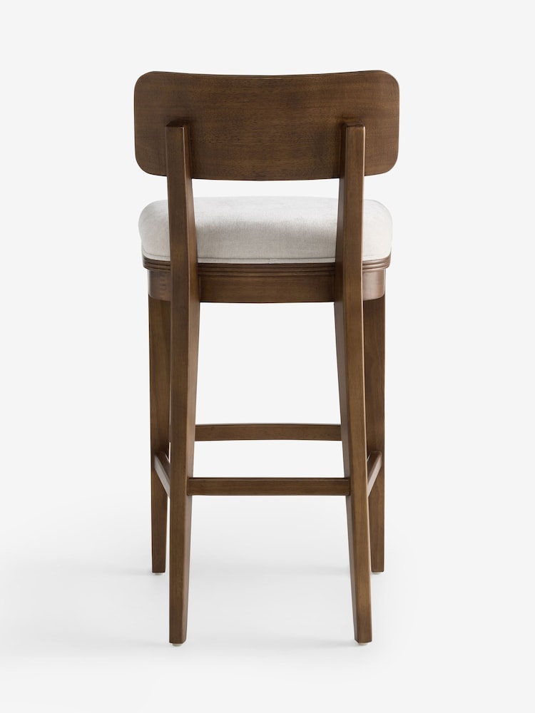 Laura Ashley Hundon Chenille Natural Barcombe Bar Stool - Image 4 of 4