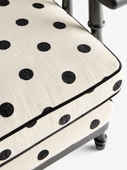 Rockett St George Polka Noir Monochrome Rebel Spindle Accent Chair - Image 10 of 11
