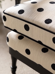 Rockett St George Polka Noir Monochrome Rebel Spindle Accent Chair - Image 2 of 11