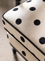 Rockett St George Polka Noir Monochrome Rebel Spindle Accent Chair - Image 3 of 11