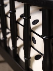 Rockett St George Polka Noir Monochrome Rebel Spindle Accent Chair - Image 4 of 11