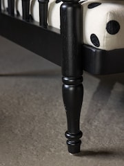 Rockett St George Polka Noir Monochrome Rebel Spindle Accent Chair - Image 5 of 11