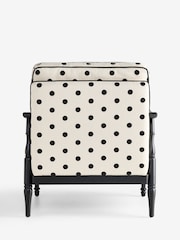 Rockett St George Polka Noir Monochrome Rebel Spindle Accent Chair - Image 9 of 11