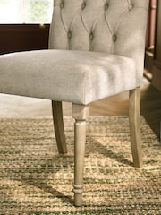 Laura Ashley Baron Chenille Hazlenut Ropsley Set of 2 Dining Chair - Image 3 of 7