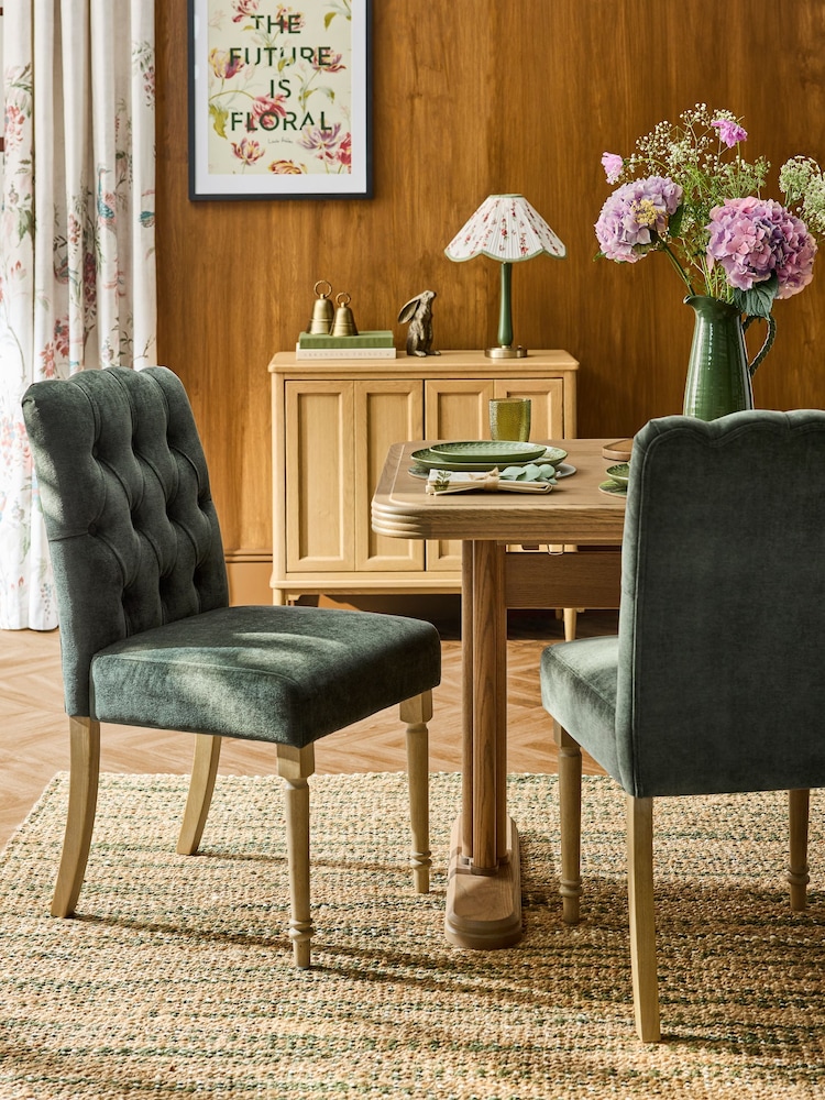 Laura Ashley Hundon Dark Green Ropsley Set of 2 Dining Chair - Image 1 of 7 Laura Ashley Hundon Dark Green Ropsley Set of 2 Dining Chair - Image 1 of 7