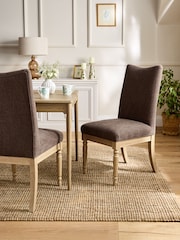 Laura Ashley Set of 2 Audra Hazlenut Sarsden Dining Chairs - Image 1 of 7