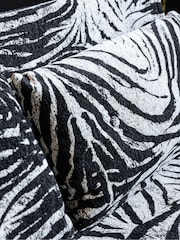 Rockett St George Zebra Woven Black  Cream Mabel Large 2 Seater Sofabed - Image 3 of 10