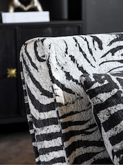 Rockett St George Zebra Woven Black  Cream Mabel Large 2 Seater Sofabed - Image 4 of 10