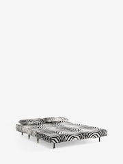 Rockett St George Zebra Woven Black  Cream Mabel Large 2 Seater Sofabed - Image 9 of 10