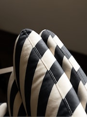 Rockett St George Studio Stripe Velvet Sand and Black The Wild Card Office Chair - Image 4 of 13