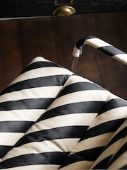 Rockett St George Studio Stripe Velvet Sand and Black The Wild Card Office Chair - Image 5 of 13