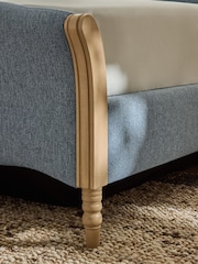 Laura Ashley Doveridge Seaspray Blue Sarsden Wooden And Upholstered Ottoman Storage Bed Frame - Image 4 of 6