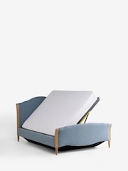 Laura Ashley Doveridge Seaspray Blue Sarsden Wooden And Upholstered Ottoman Storage Bed Frame - Image 6 of 6