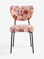 Rockett St George Set of 2 Pink and Burgundy Charleston Garden Perfect Dining Chairs - Image 1 of 4