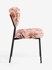Rockett St George Set of 2 Pink and Burgundy Charleston Garden Perfect Dining Chairs - Image 10 of 11