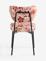 Rockett St George Set of 2 Pink and Burgundy Charleston Garden Perfect Dining Chairs - Image 11 of 11