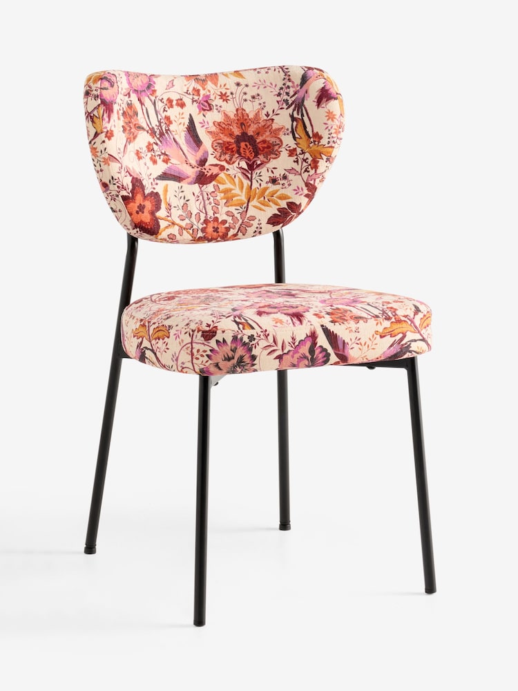 Rockett St George Set of 2 Pink and Burgundy Charleston Garden Perfect Dining Chairs - Image 2 of 4 Rockett St George Set of 2 Pink and Burgundy Charleston Garden Perfect Dining Chairs - Image 2 of 4
