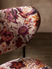 Rockett St George Set of 2 Pink and Burgundy Charleston Garden Perfect Dining Chairs - Image 5 of 11