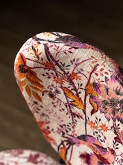 Rockett St George Set of 2 Pink and Burgundy Charleston Garden Perfect Dining Chairs - Image 6 of 11